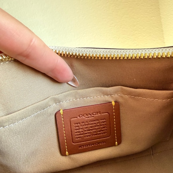 Coach Ivory Shoulder Bag with Gold Accents - Picture 5 of 5